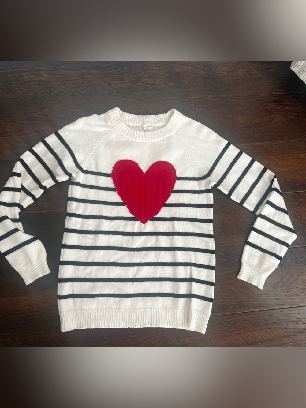 Heart Striped Sweater